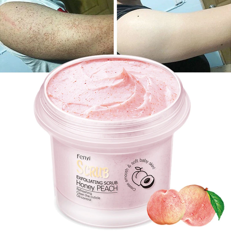 

Body Scrub Peach Fragrance Exfoliating Acne Clean Moisturizing Nourish Brighten Niacinamide Alpha-arbutin Unisex Skin Care 100g