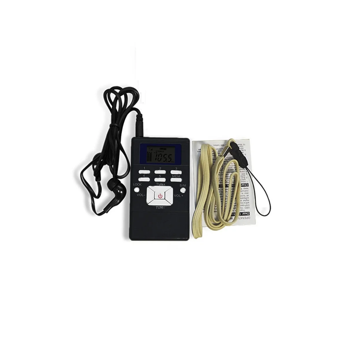 

HRD-102 Digital Radio Mini LCD Display Portable Multifunctional Stereo FM Radio Receiver with Earphones
