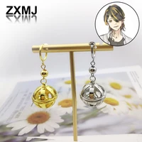 zxmj anime earrings tokyo cos yu palace earrings same ear clip metal ball pendant earring jewelry clothing accessories wholesale