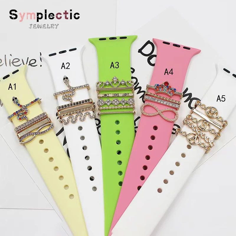 

Шармы, декоративное кольцо, ювелирные изделия для браслета Apple Watch, богемное украшение, силиконовый ремешок для смарт-часов, аксессуары для ...