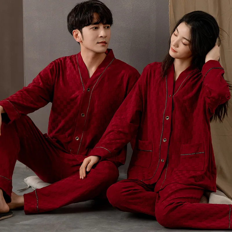 Парные весенне-осенние хлопковые пижамы с длинными рукавами удобная женская