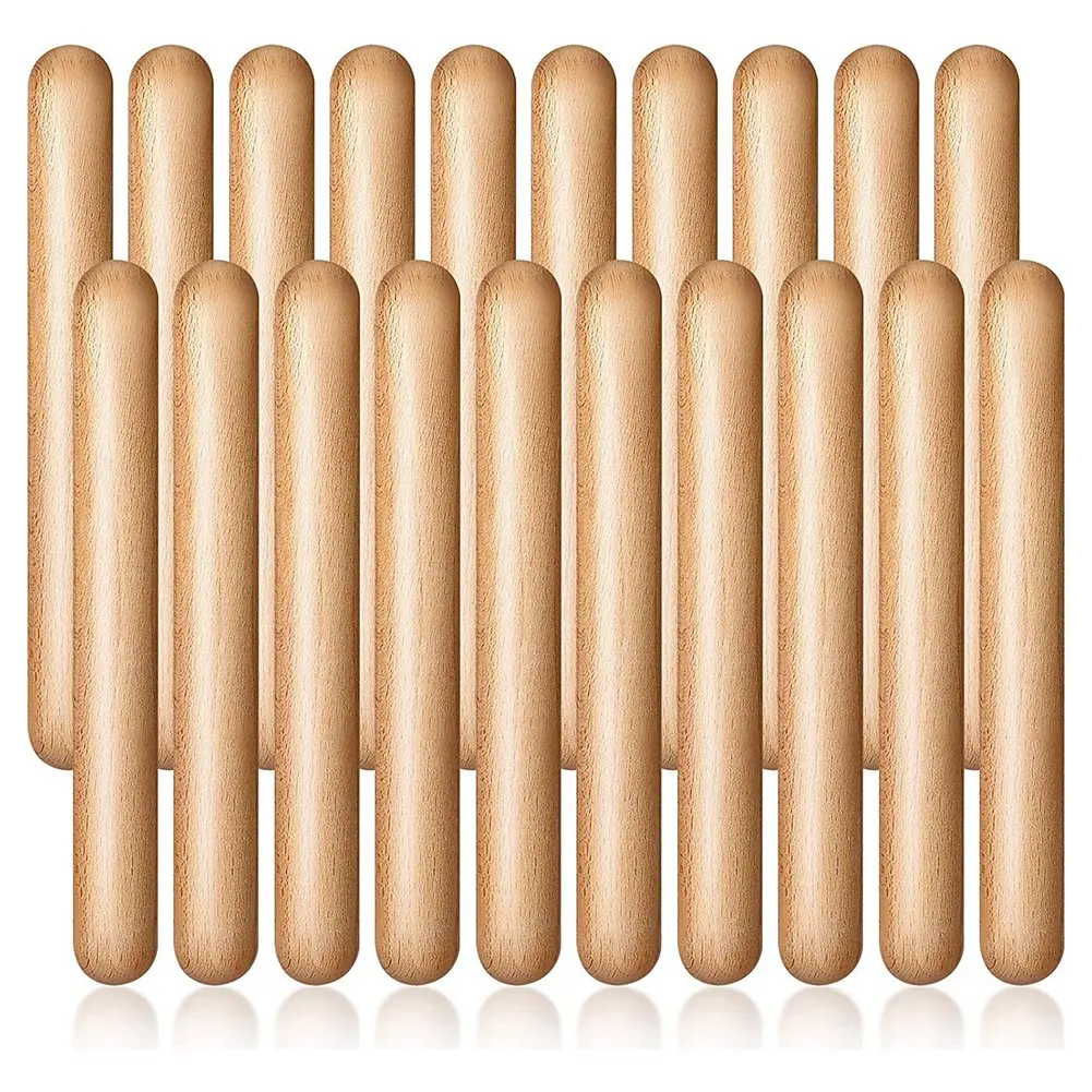 

20Pieces 8 Inch Kids Rhythm Sticks Music Lummi Sticks Classical Wood Claves Musical Percussion Instrument Musical Sticks