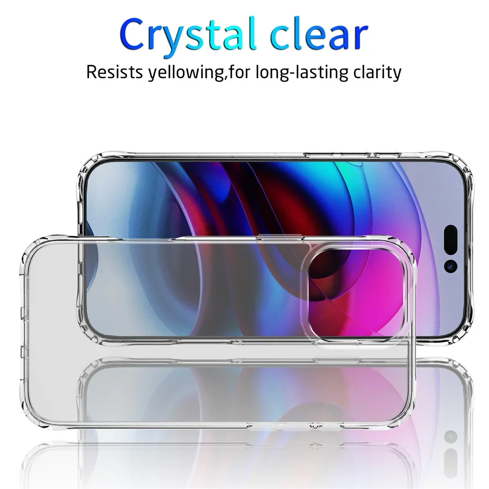 Модный кристально чистый чехол для iPhone 16 15 Pro Max с магнитной беспроводной зарядкой