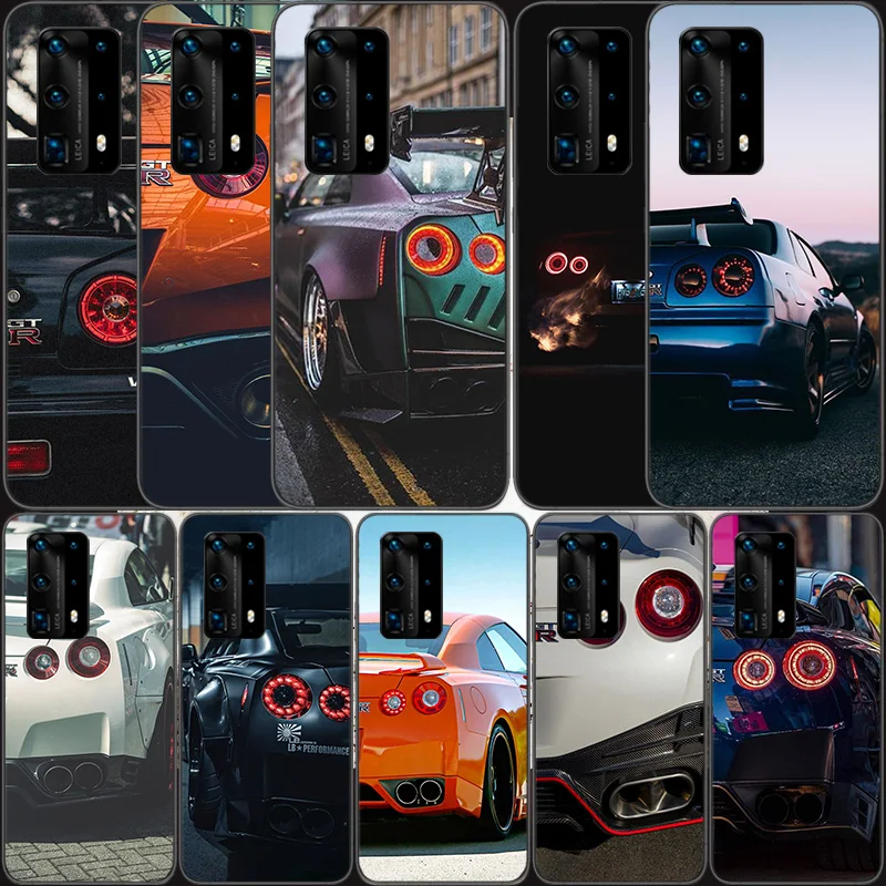 

Gt-r35 Autoshow tail light Soft Clear Phone Case For Huawei P30 Lite P10 P20 P40 P50 Pro Mate 40 Pro 30 20 10 Lite Cover Silicon