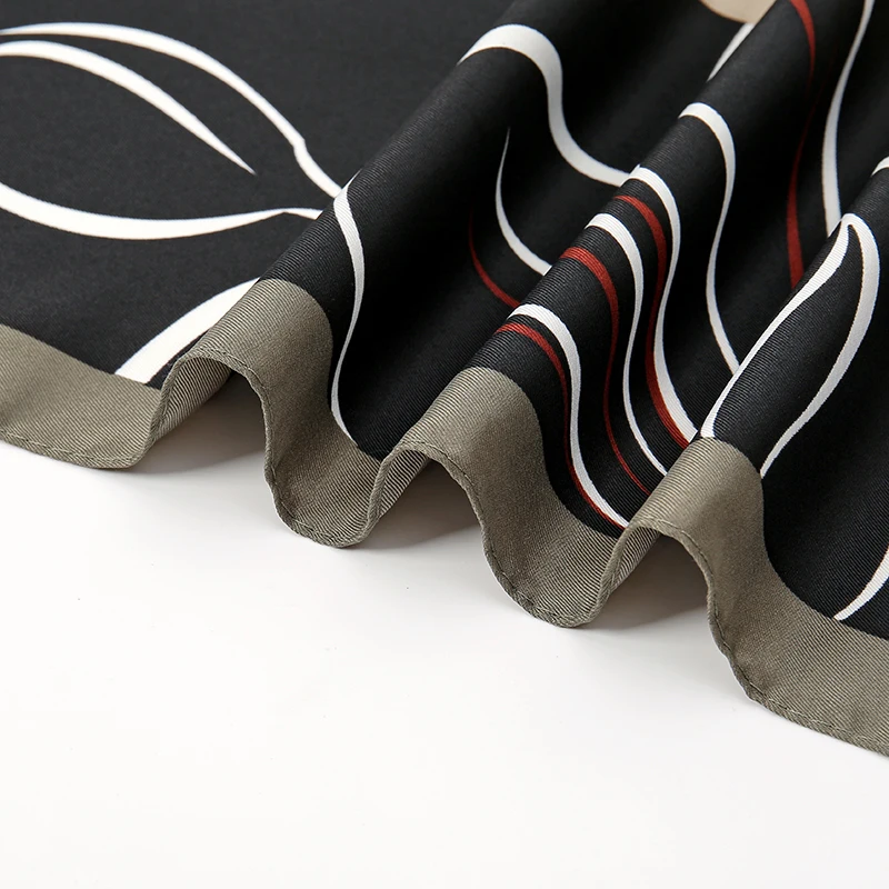 90*90 см квадратный шарф из искусственного шелка с принтом платок шаль