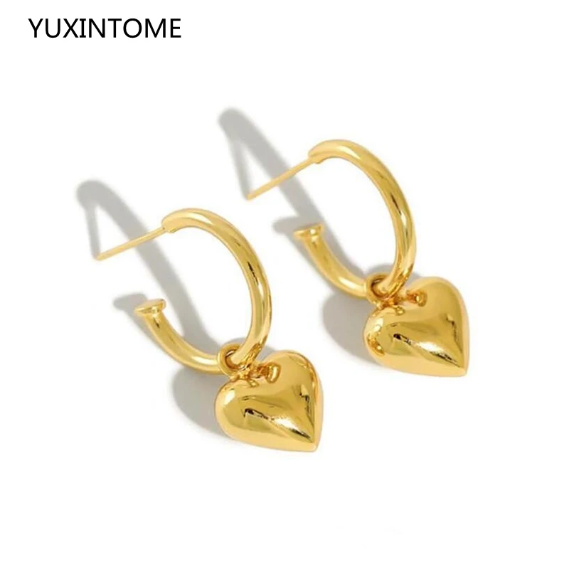 

925 Sterling Silver Ear Needle Love Heart Earrings Elegant Sweet Drop Earrings For Women Girls Party Wedding Jewelry Accessories