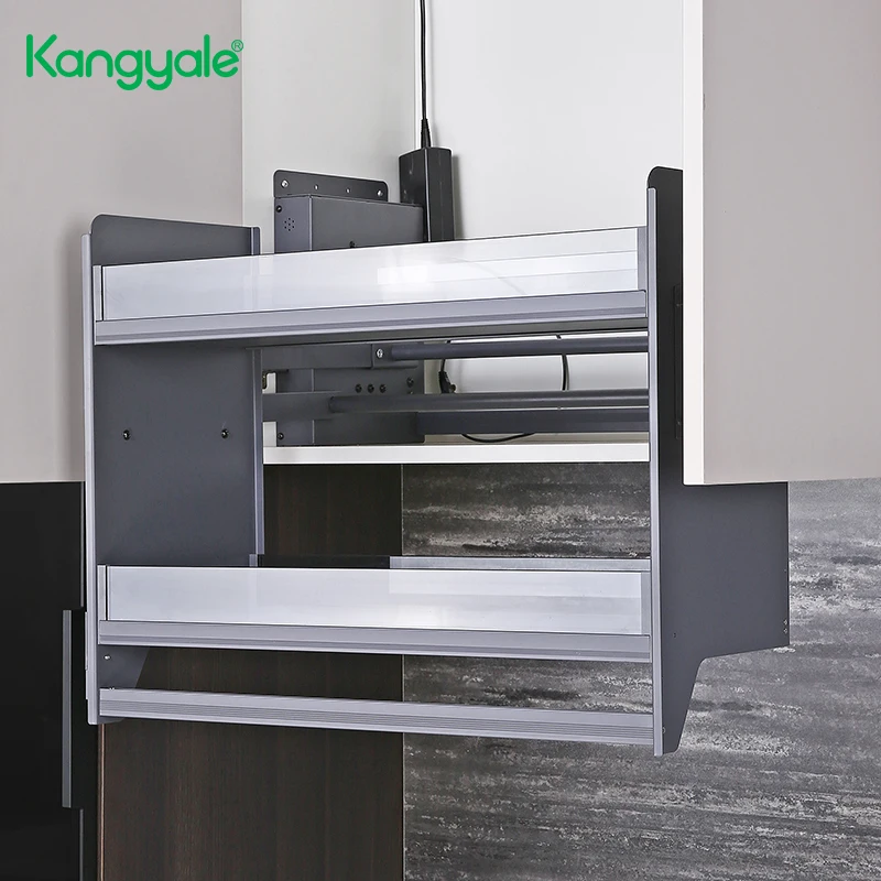 Фото Система подъема для высоких кухонных шкафов Kangyale: электрическая подъемная корзина для кухни с функцией подъема и опускания №1