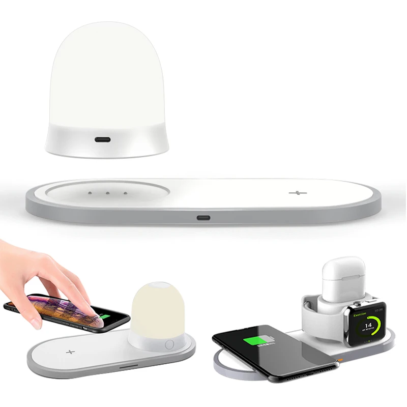 

2019 New Car Accessories Energy Saving Table Lamp Modern Folding Eye Protection LED Desk Lamp with Qi Wireless Desktop Charger