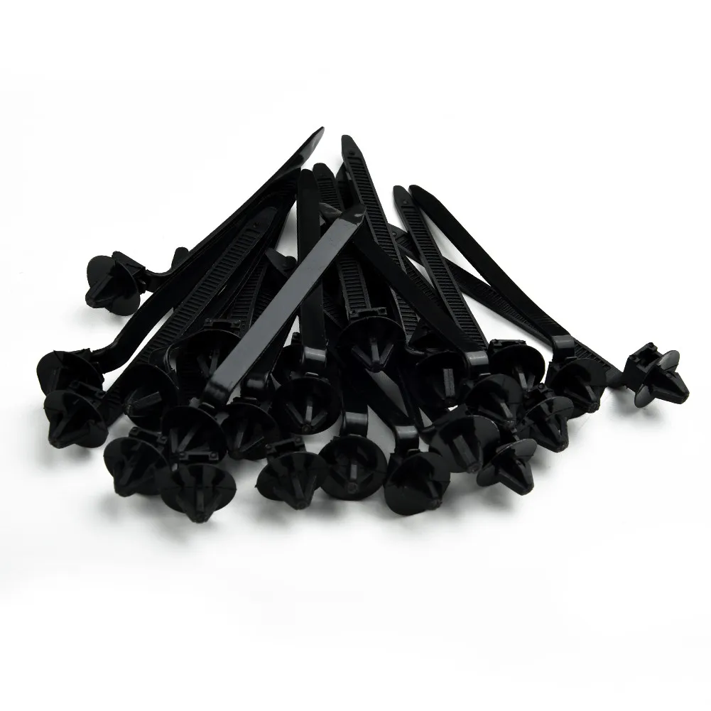

Fastener Cable Ties Clips Car Universal Wire 50pcs Accessories Tool Cable Loom Clamp Strap Black 80mm*5mm Parts