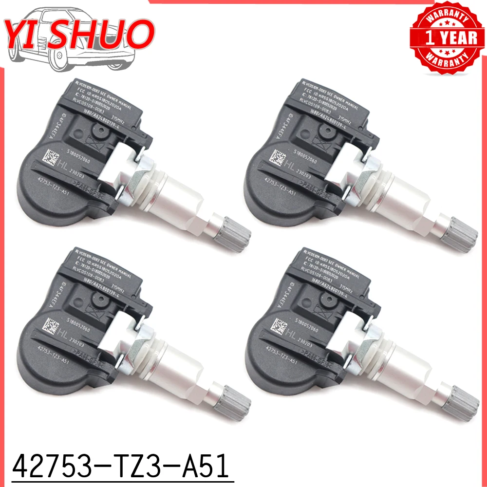 Автомобильная система мониторинга давления в шинах TPMS 42753-TZ3-A51 для Honda Acura ILX MDX RDX TLX 2014-2020 315 МГц 42753TZ3A51