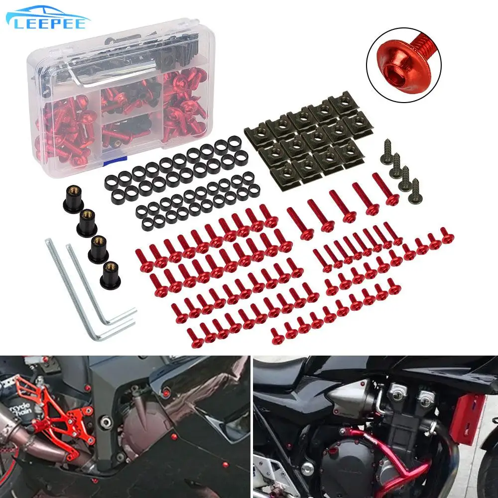 

For Honda CBR 600 RR 1000 RR 900 929RR 650R F2 F3 F4 Fastener Clips Screw CNC Screws Fairing Bolt Kit 137PCS