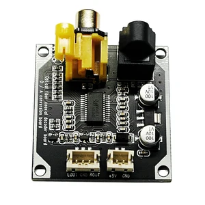 Fiber Coaxial Decoder Board 24Bit 192Khz Digital Audio Optical Fiber Coaxial Signal Input Stereo Output Fiber Coaxial