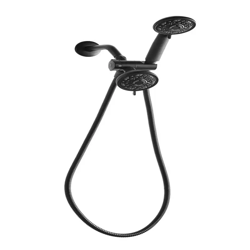 

Luxury Shower Combo, with 19 Possible Flow Combinations, Matte Black