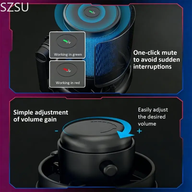 Фото SZSU Комплект кронштейнов USB-штанги с улучшенным шумоподавлением для потоковой передачи подкастов №3