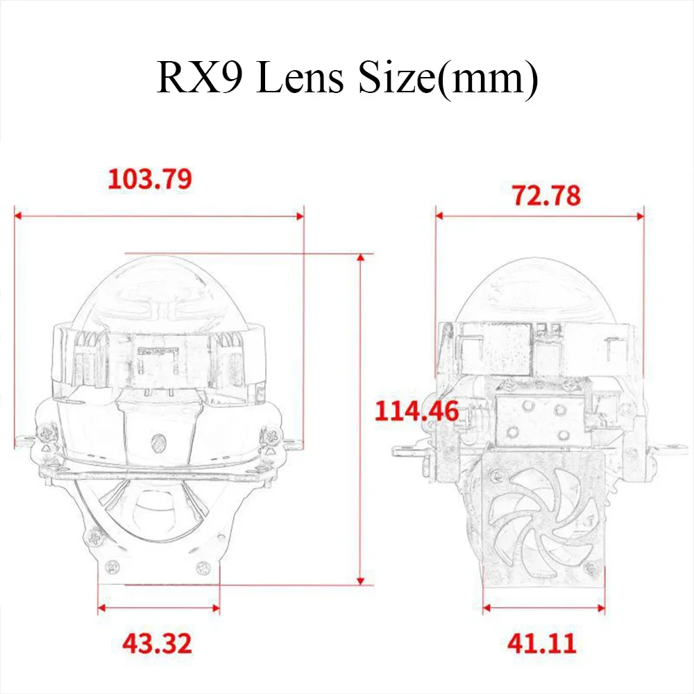 Проектор с двумя выпуклыми линзами диагональю 2 5 дюйма