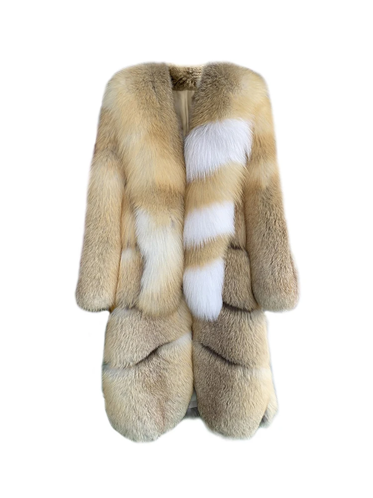 2023 Fashion Natural Real Fox Fur Coat Women Winter Warm Luxury Fur Coat Women Saga Furs Jacket For Women Plus Size Female Vest