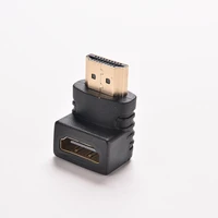 new 1pc 90 degree hdtv 1080p hdmi cable connector hdmi v1 4 right angle a male to hdmi v1 4 b female gold plated cable adapter