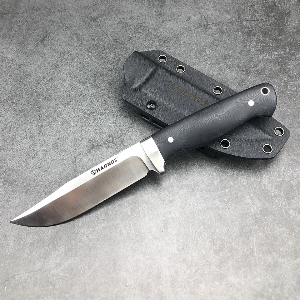 Hahns Defender D2 Тактический Full Tang с фиксированным лезвием Machete G10 Ручка из черного