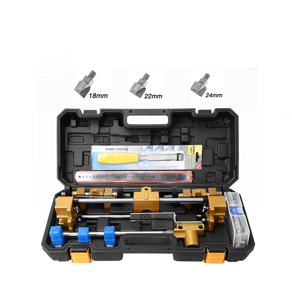

New design wooden door lock mortising installation kit fitting jig