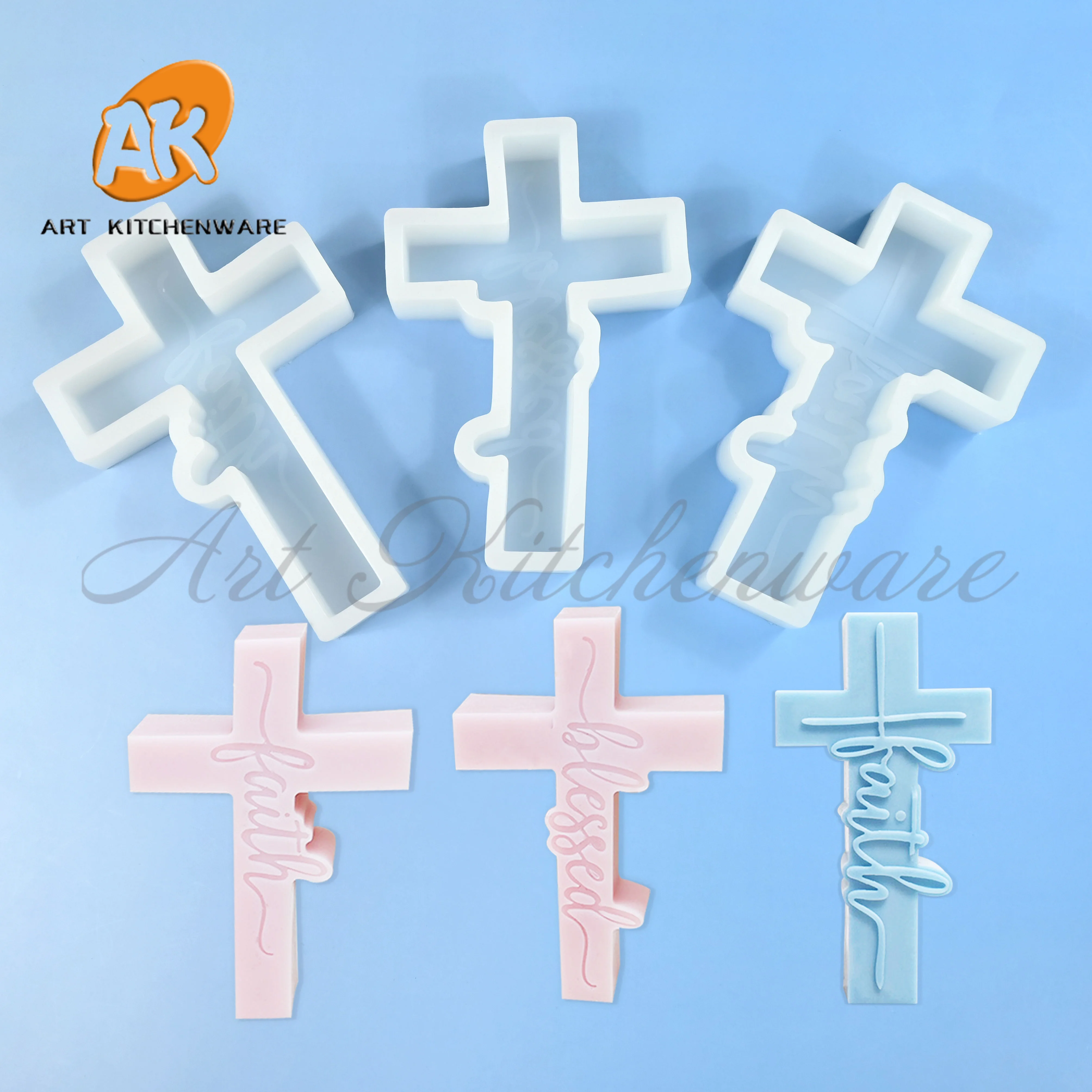 Силиконовая форма с крестом на день всех святых для помадки шоколада выпечка