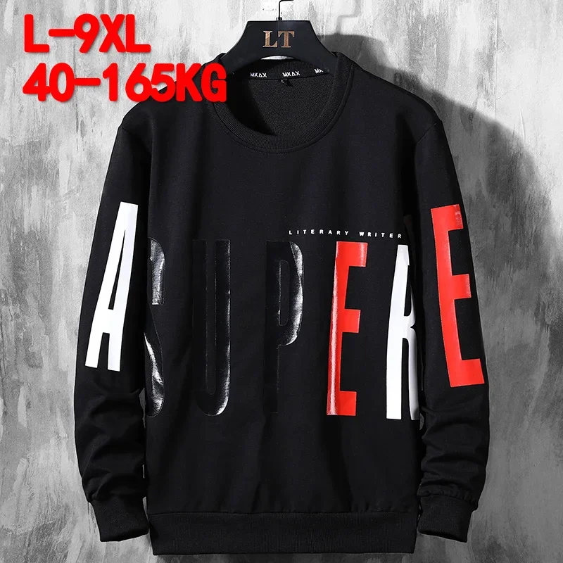 

Plus Size 7XL 8XL 9XL Mens Hoodies Big Letter Hoodie Men Aesthetic Clothes Spring Autumn Street Wear Sweatshirts Men Pullover