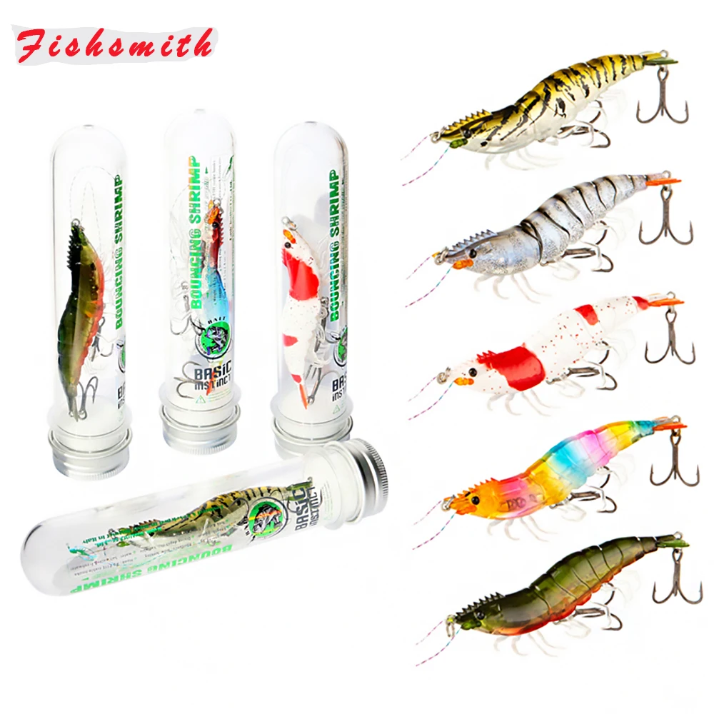 Enlarge New Fishing Lure Simulation Soft Shrimp Luminous Artificial Silicone 14.5g/9cm Wobblers For Pike Sea Fishing Perch Trout Pesca