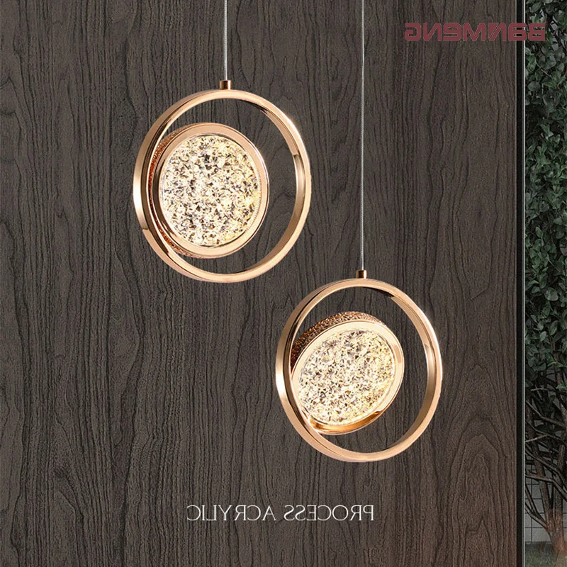 

Современная светодиодная подвесная люстра в скандинавском стиле, золотой акриловый светильник для дома, лофта, спальни, прикроватной тумбо...