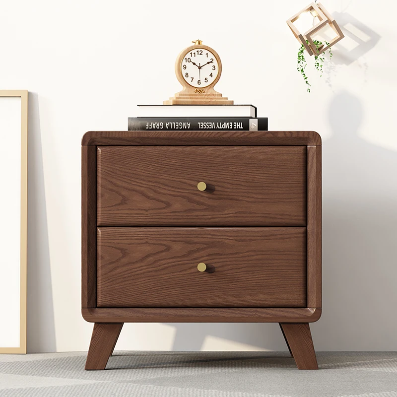 

Vintage European Nightstand Natural Wood Mid Century Bedside Tables Hidden Storage Mesinhas De Cabeceira Home Furniture