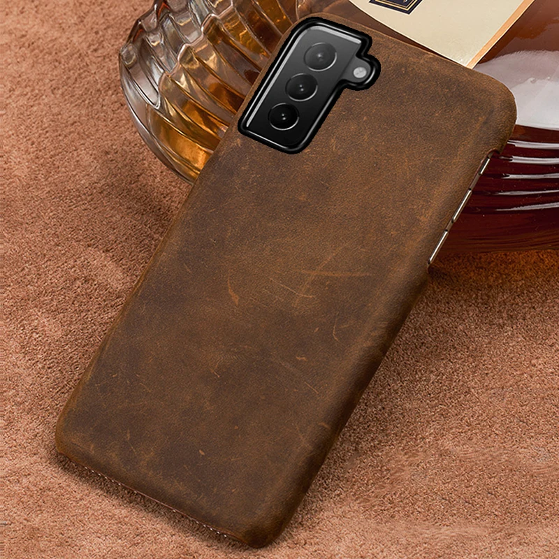 Genuine PULL-UP Leather phone case for Samsung galaxy Note 20 ultra 10 Pro for samsung galaxy S20 S21 S22 ultra S10 Plus case