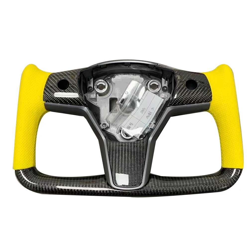

Yoke Carbon Fiber Steering Wheel for Tesla Model 3 Model Y 2017 2018 2019 2020 2021 2022 2023 (With Heated)