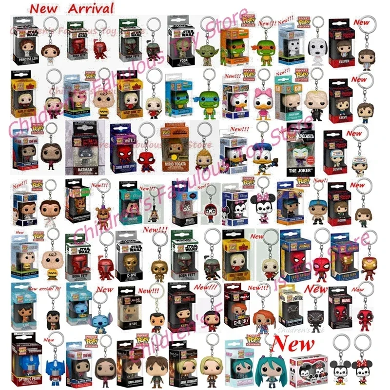 41 стилей Новое поступление брелки FUNKO POP Yoda Leia брелок Boba Feit Minnie Katy batman Spidey Witch Mirio