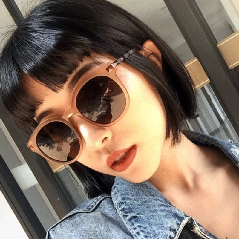 

New Vintage Round Transparent Sunglasses Women Brand Designer Classic Candy Color Sun Glasses