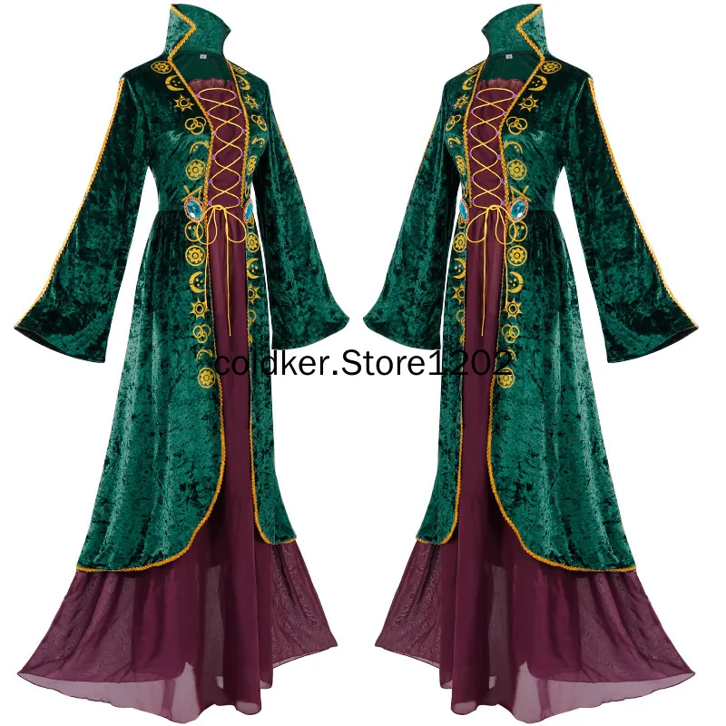 

2022 средневековое винтажное зеленое платье дворец Карнавальная Вечеринка ведьма принцесса косплей Хэллоуин костюмы для женщин Vestido S-XXXL