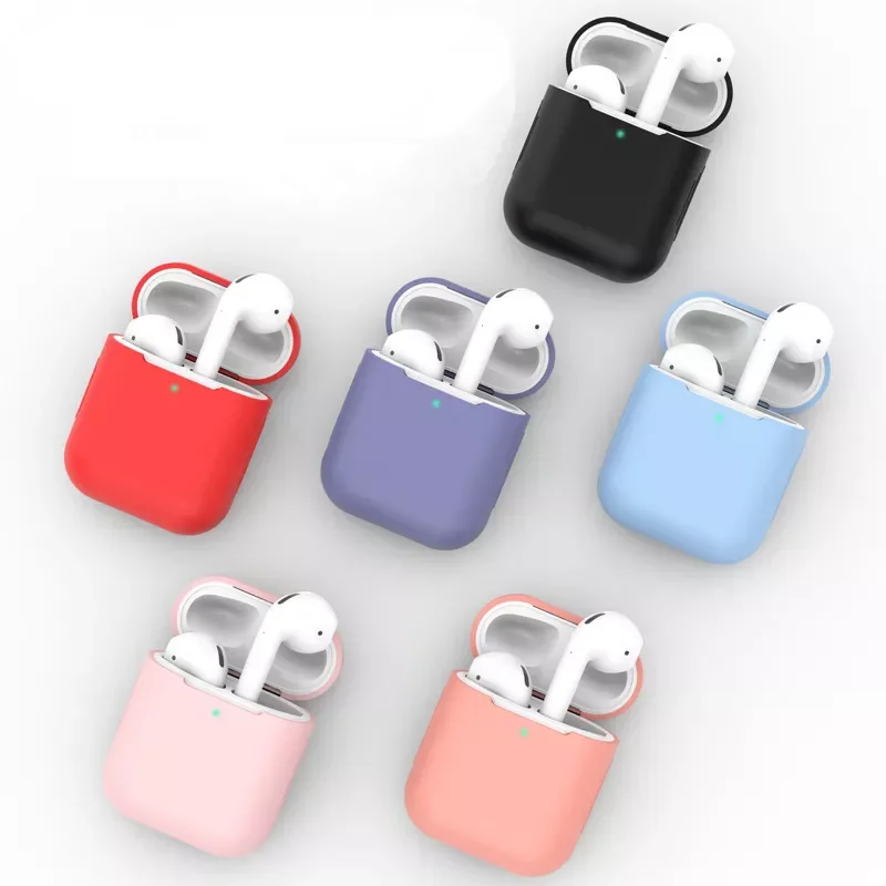 

Original Silicone Case For Airpods 1/2 Protective Bluetooth-compatible Wireless Earphone Case For Apple Air Pods Charging Box