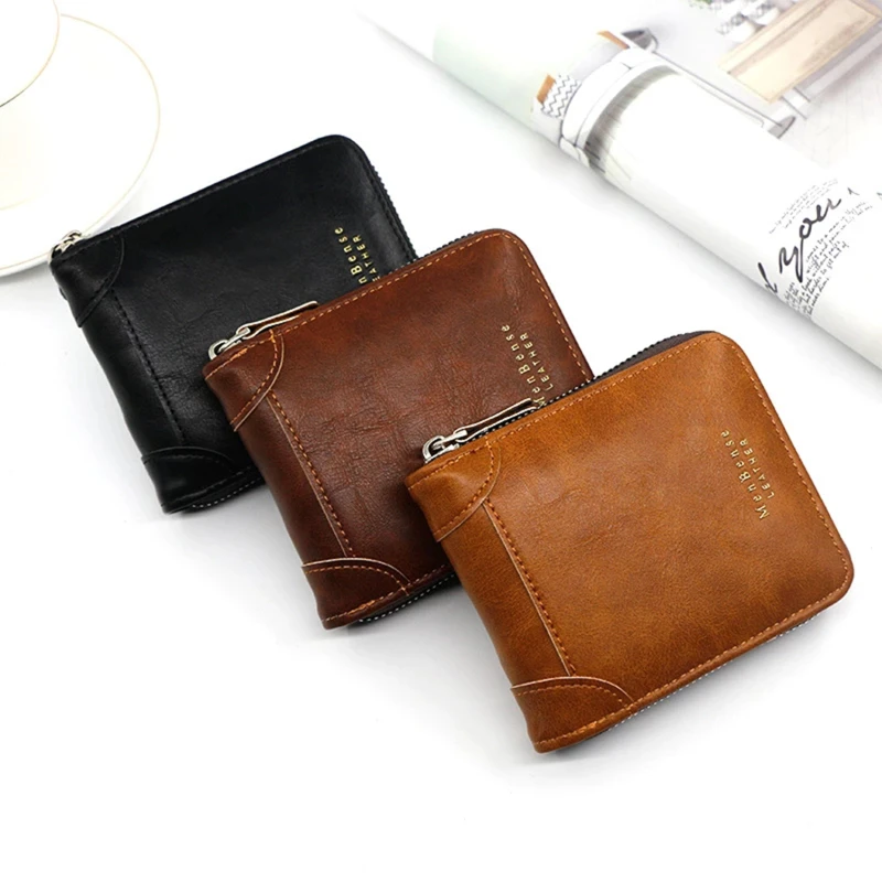 

Zipper Leather Wallet Filed Design Big Capacity For Men Pocket Bag Card Holders Cash Carrier Cuero Carteira Masculina Type