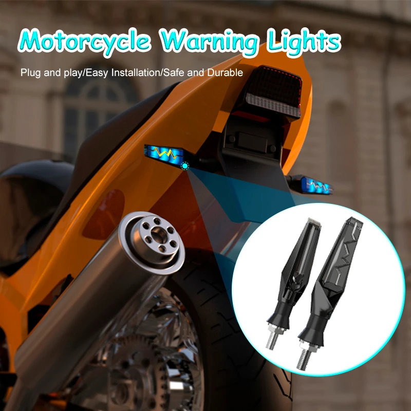 

Universal Motorcycle Refit Led Signal Indicator For M10 Spiral Flow Daytime Running Flexible Turn Flashing Light Indicator