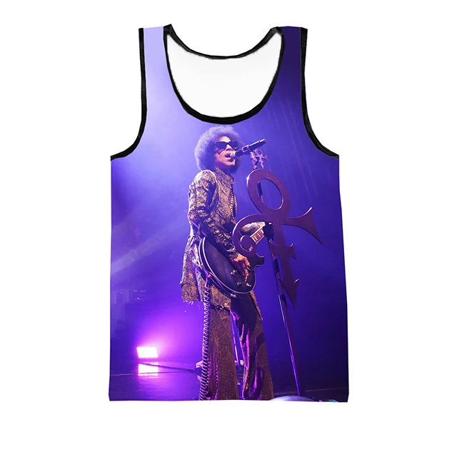 

Майка принц Роджерс Нельсон, Модный повседневный жилет с 3D принтом рок-группы, крутая уличная одежда в стиле хип-хоп, топ без рукавов для мужчин и женщин, на лето