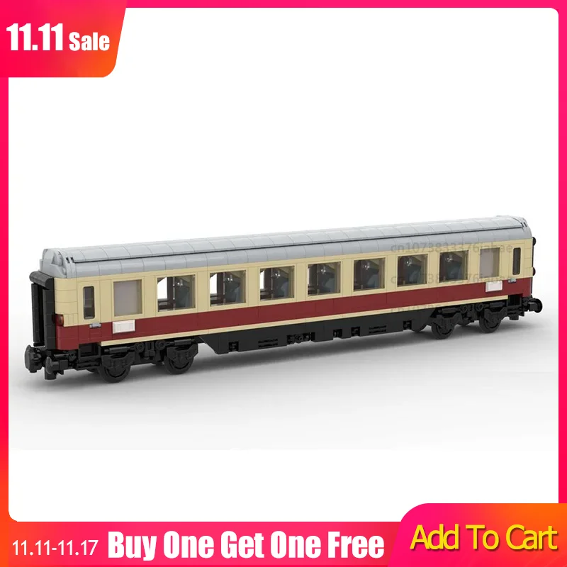 

Конструктор MOC, модель поезда, рейнстад, легковой автомобиль с отсеками, наборы транспортных средств, технологические кирпичи, сборные игрушки «сделай сам»