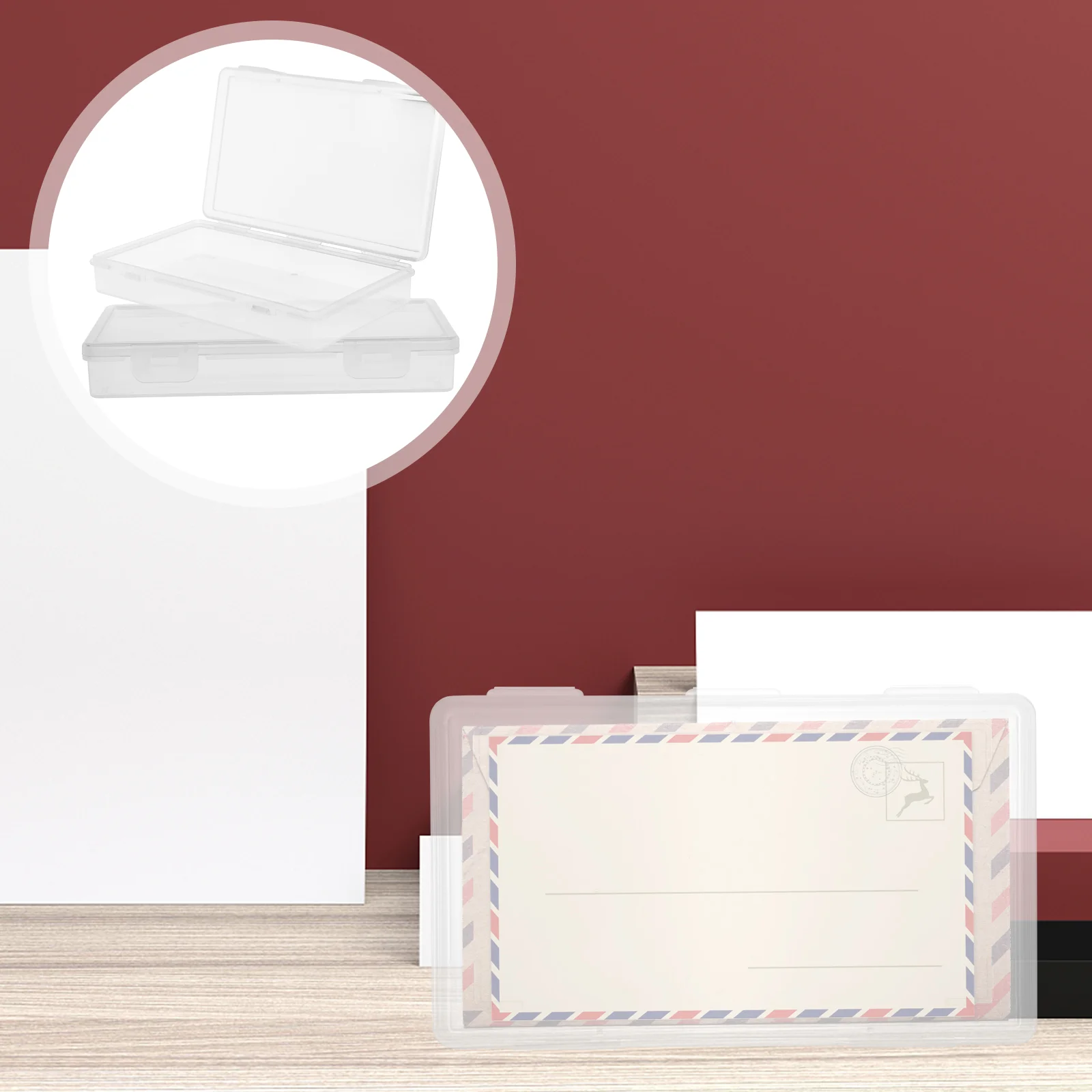 

2 Pcs Desktop Storage Cabinet Hair Clip Organizer Storage Grid Pp Clear Plastic Organizer Bins