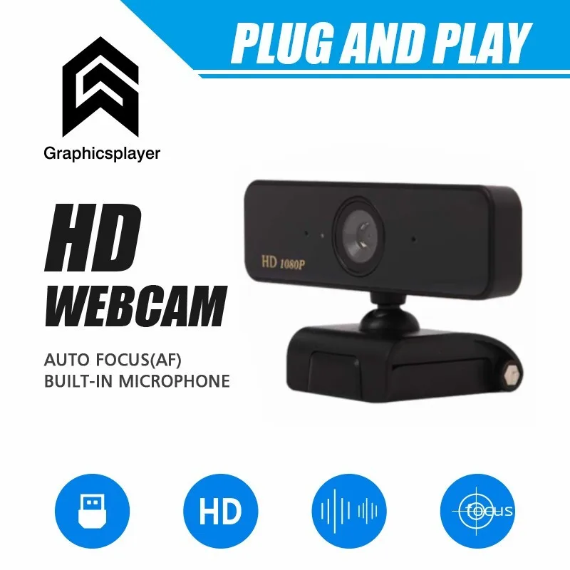 

AF webcam 1080P HDcamera built-in microphone USB video for PC