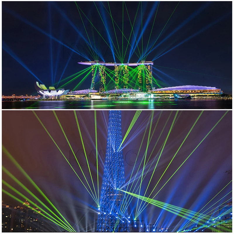 Новый водонепроницаемый 15 Вт уличный RGB лазер ILDA 40 кпс Landmark профессиональный