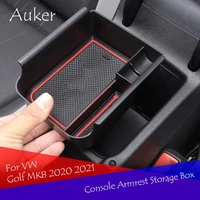 car interior decoration console armrest container storage box refit accessories styling for vw golf 8 mk8 2020 2021 2022