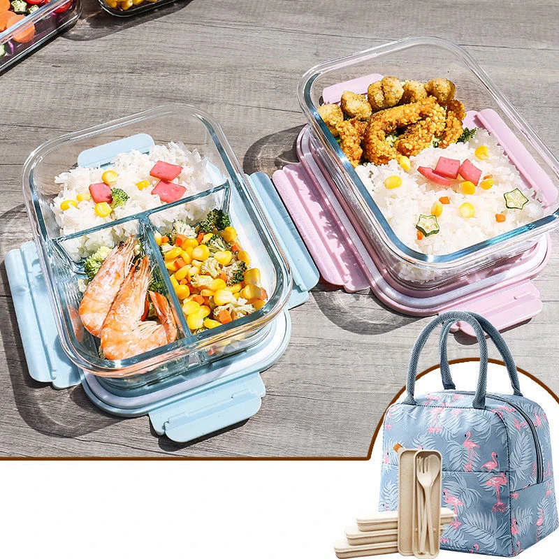 

New Lunch Box Bento Box for School Kids Office Worker 3grids Microwae Heating Lunch Container Food Storage Box