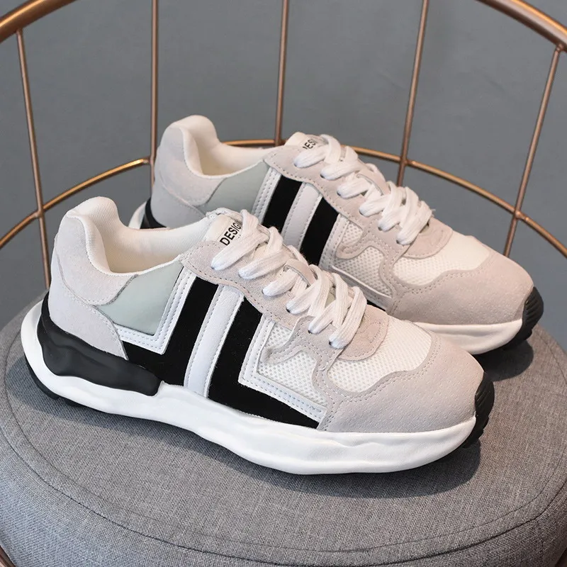 

Designer Girls Casual Comfort Shoes British Flat Platform Trending Breathable Women Leisure Height Increasing Zapatos ERRFC