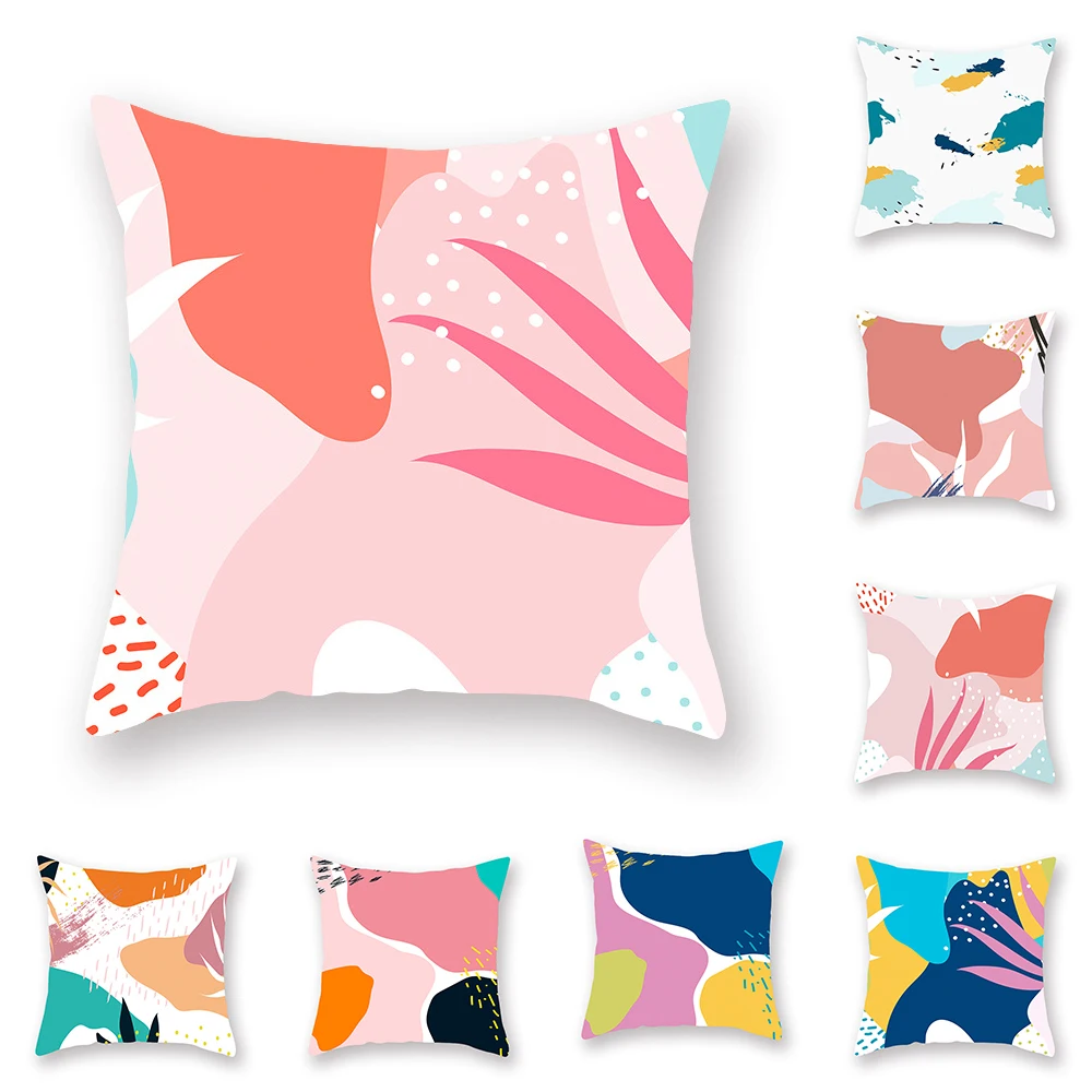 

Скандинавский домашний декор, искусственная кожа, абстрактный чехол для дивана, автомобиля, офиса, наволочка