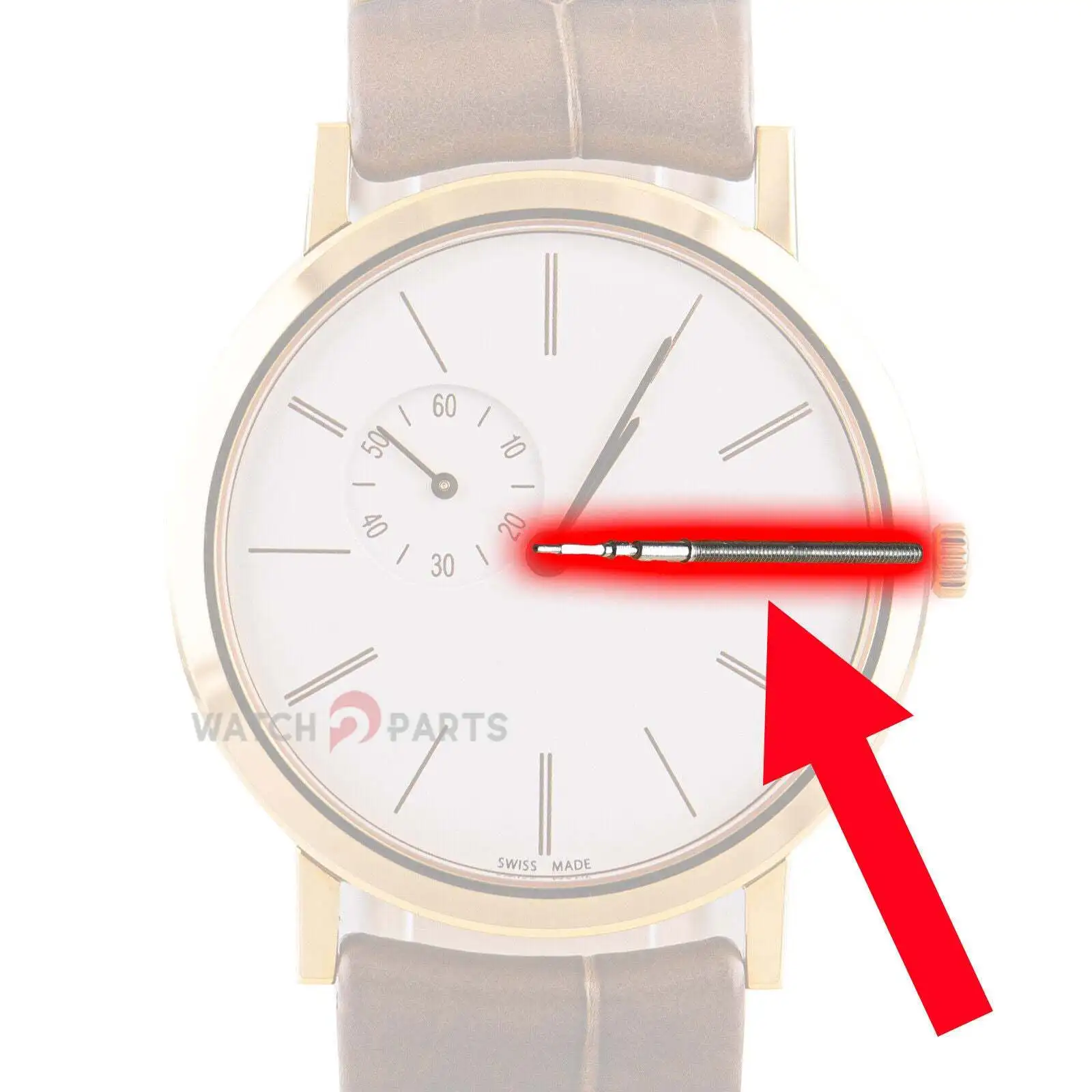 Стержень заводной головки для механизма Piaget 450P/510P