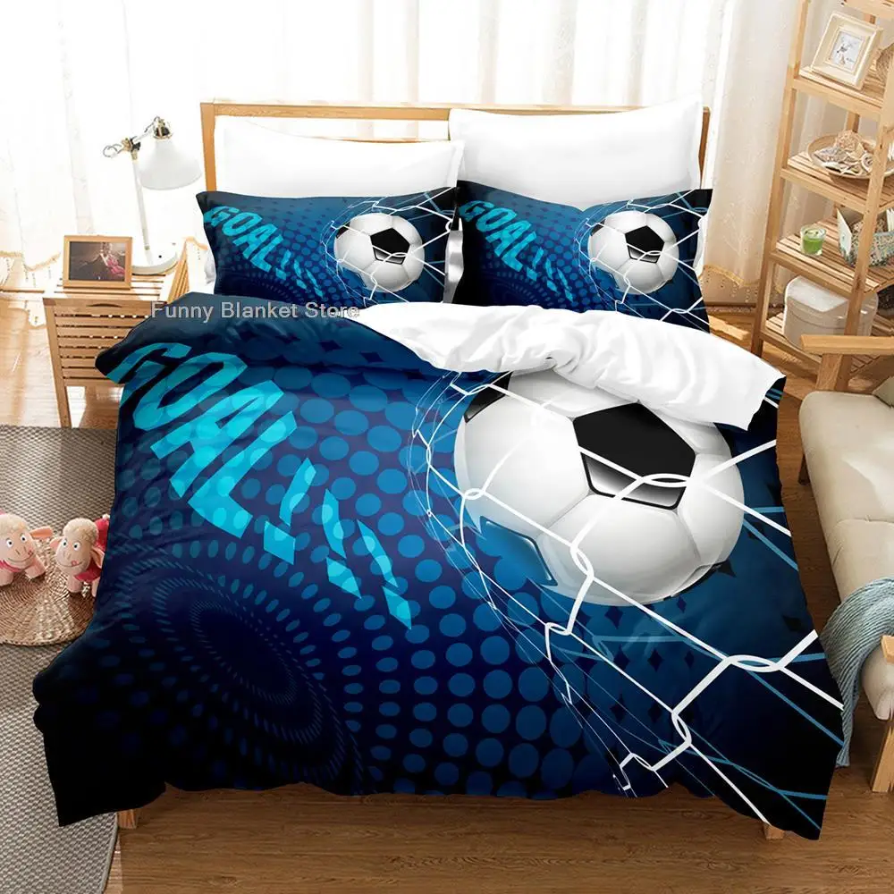 

New Football Bedding Set Single Twin Full Queen King Size Sports Enthusiasts Fans Bed Set Aldult Kid Kawaii Duvetcover Sets 013