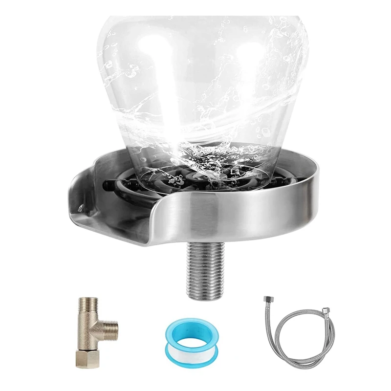 

Glass Rinser For Kitchen Sink, Glass Washer For Sink, Bottle Washer, Cup Cleaner, Faucet Glass Rinser, Sink Accessories