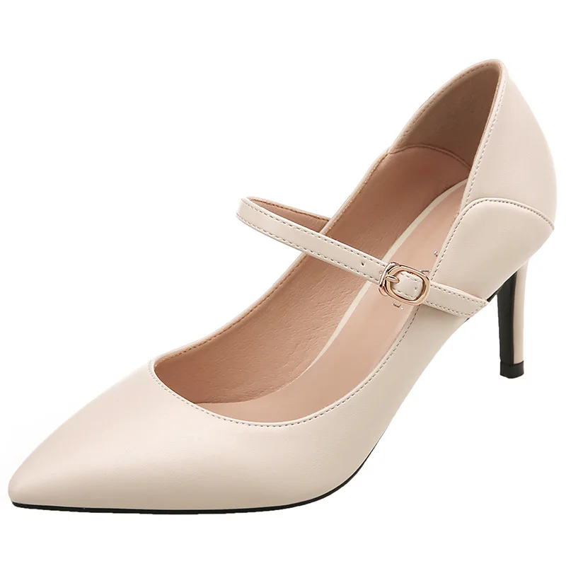 

Женские туфли с острым носком, на тонком высоком каблуке 7 см