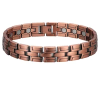 women men pure copper therapy magnetic bracelet ultra strength for arthritis pain relief carpal tunnel adjustable length